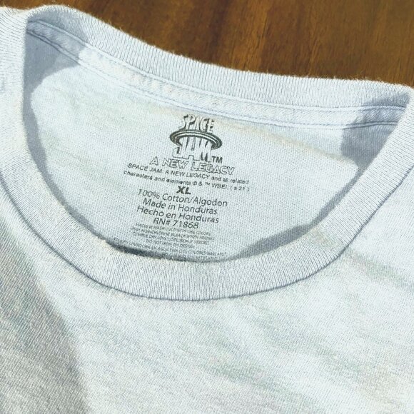 Space Jam A New Legacy Tune Squad Graphic T-Shirt White XL 100% Cotton - Picture 3 of 5